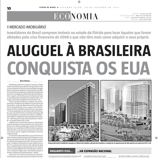 Aluguel à Brasileira conquista os EUA